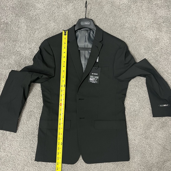 38S 2Pc Suit Men's Black William Rast Blazer & Pants - Picture 6 of 15